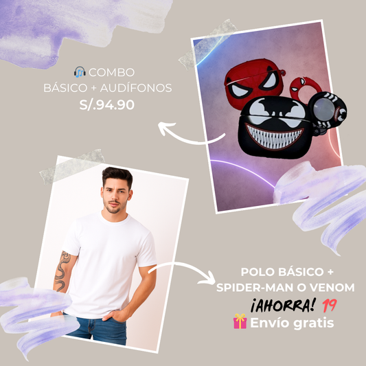 🎧 👕 Combo 7: Básico + Audífonos