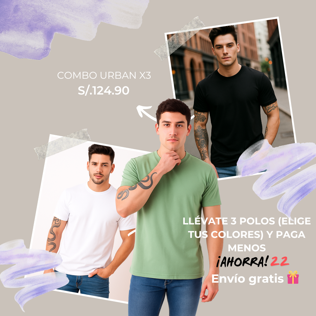 Combo 6: Urban x3 – Estilo diario sin complicaciones