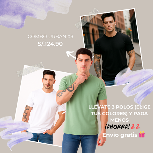 Combo 6: Urban x3 – Estilo diario sin complicaciones