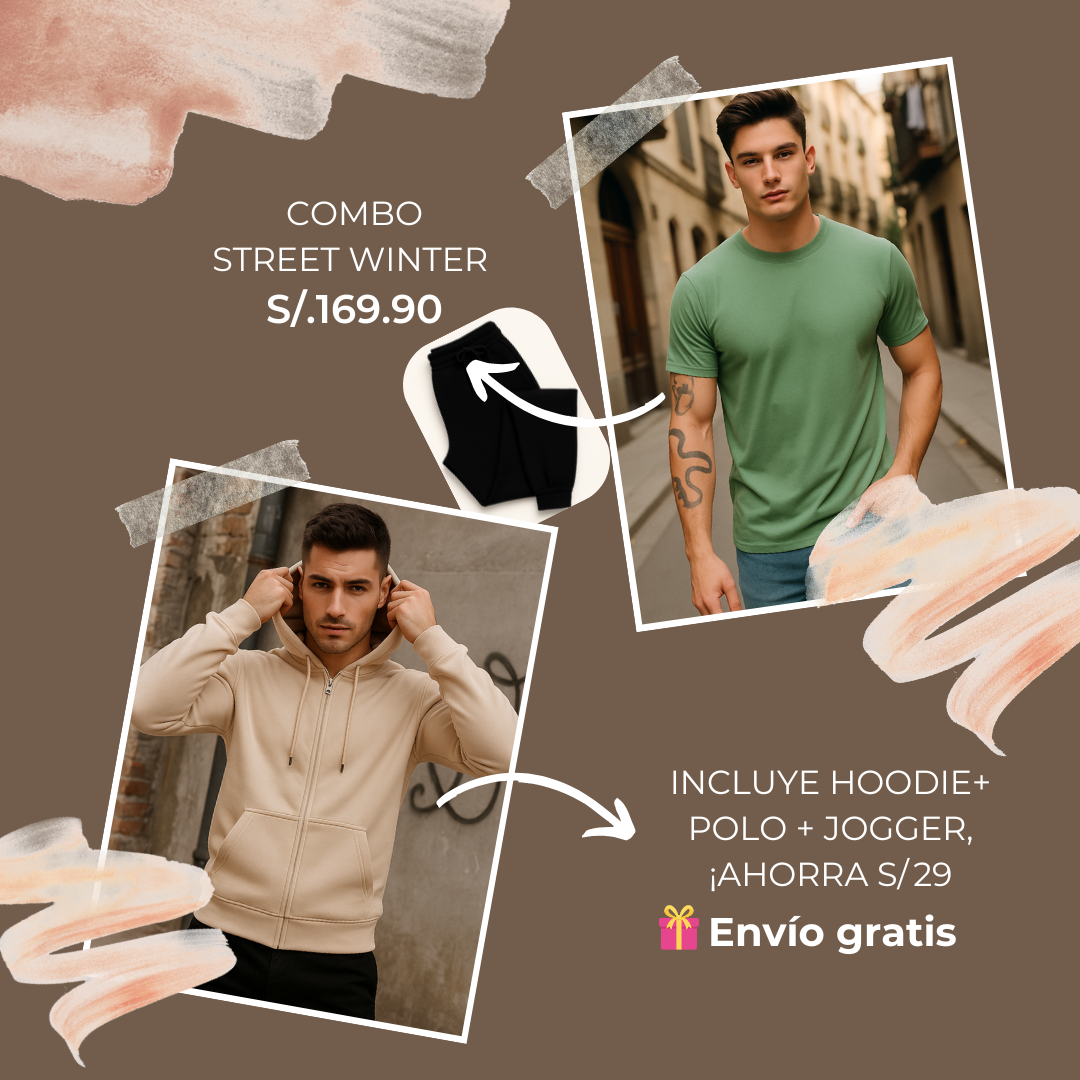 🟢 Combo 1: Street Winter Hombre "L"